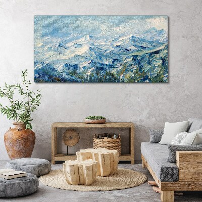 Obraz Canvas Górski krajobraz w odcieniach błękitu