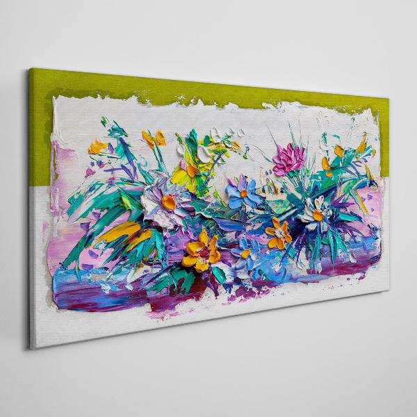 Obraz Canvas Kwiatowa kompozycja w intensywnych kolorach