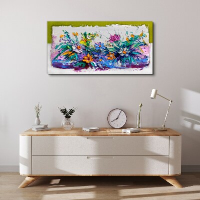 Obraz Canvas Kwiatowa kompozycja w intensywnych kolorach