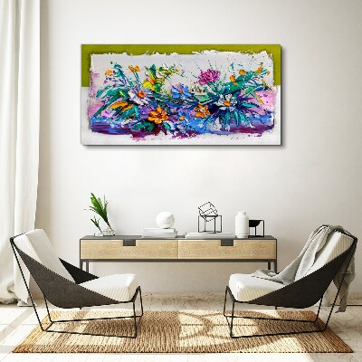 Obraz Canvas Kwiatowa kompozycja w intensywnych kolorach