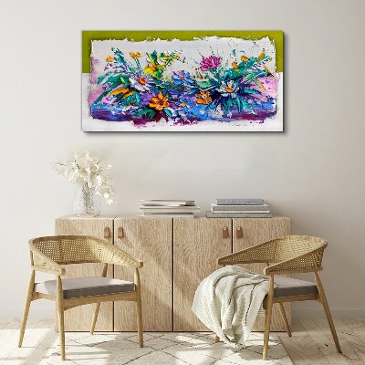 Obraz Canvas Kwiatowa kompozycja w intensywnych kolorach