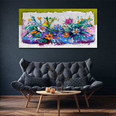 Obraz Canvas Kwiatowa kompozycja w intensywnych kolorach