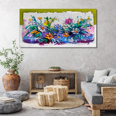 Obraz Canvas Kwiatowa kompozycja w intensywnych kolorach