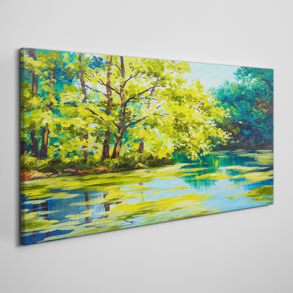 Obraz Canvas Letnia sceneria nad jeziorem