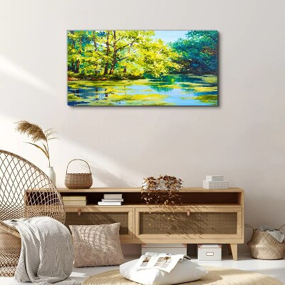 Obraz Canvas Letnia sceneria nad jeziorem