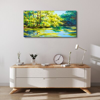 Obraz Canvas Letnia sceneria nad jeziorem