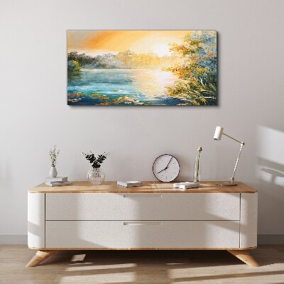 Obraz Canvas Poranny spokój nad rzeką