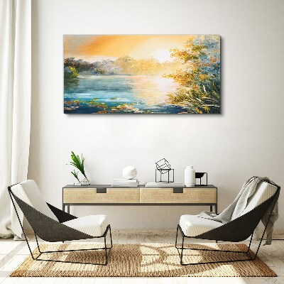 Obraz Canvas Poranny spokój nad rzeką