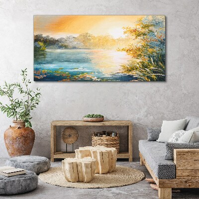 Obraz Canvas Poranny spokój nad rzeką