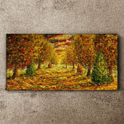 Obraz na Płótnie Malarstwo las jesień przyroda