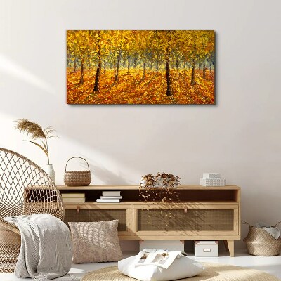Obraz Canvas Złoty las w jesiennej aurze