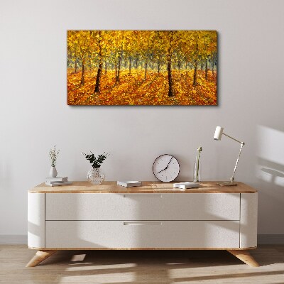 Obraz Canvas Złoty las w jesiennej aurze