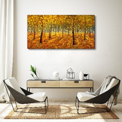 Obraz Canvas Złoty las w jesiennej aurze
