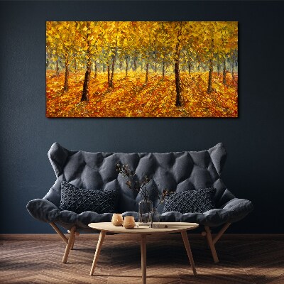 Obraz Canvas Złoty las w jesiennej aurze