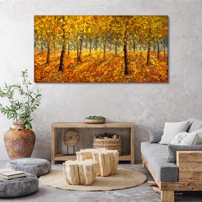 Obraz Canvas Złoty las w jesiennej aurze