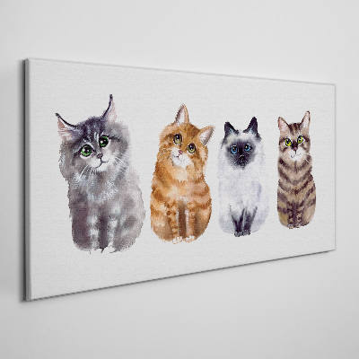 Obraz Canvas Malarstwo zwierzęta koty