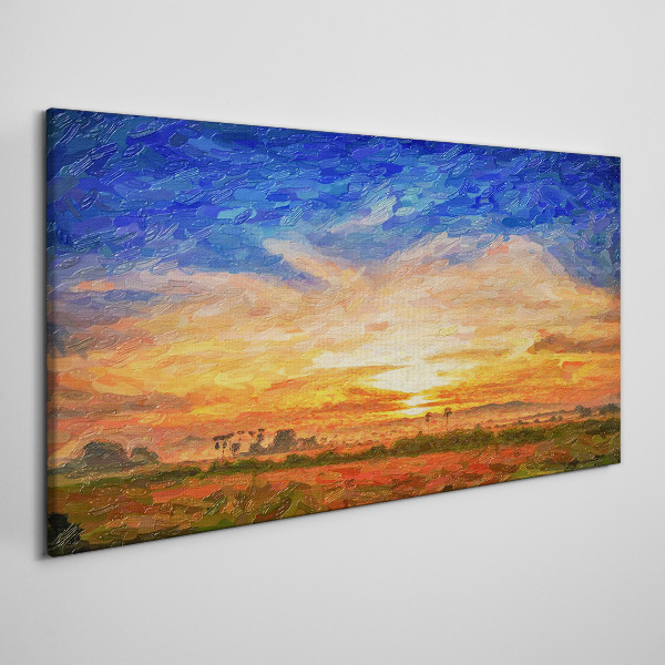 Obraz na Płótnie Malarstwo zachód słońca