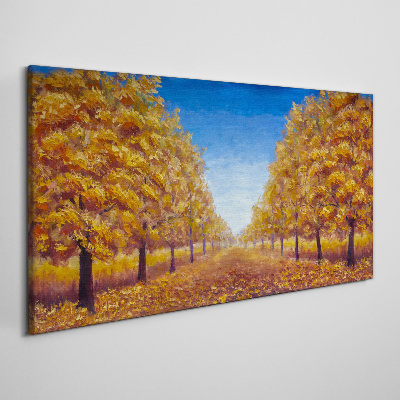 Obraz Canvas Złote alejki w jesiennej scenerii