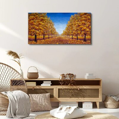 Obraz Canvas Złote alejki w jesiennej scenerii
