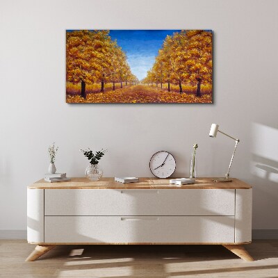 Obraz Canvas Złote alejki w jesiennej scenerii