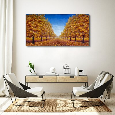 Obraz Canvas Złote alejki w jesiennej scenerii