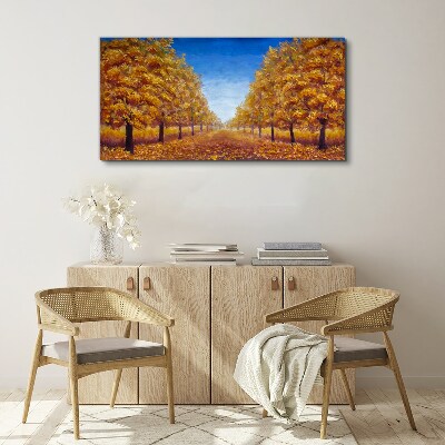 Obraz Canvas Złote alejki w jesiennej scenerii