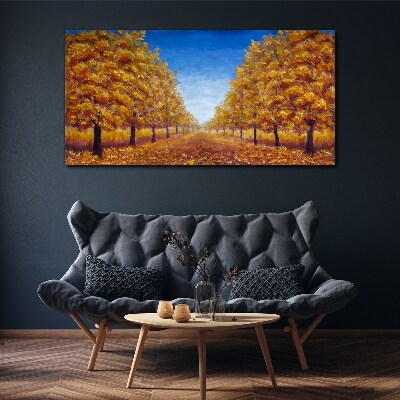Obraz Canvas Złote alejki w jesiennej scenerii