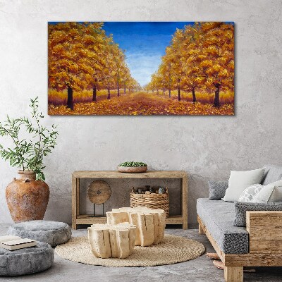 Obraz Canvas Złote alejki w jesiennej scenerii