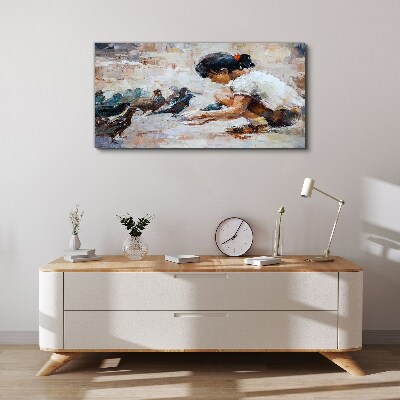Obraz Canvas Dzieciństwo wśród ptaków