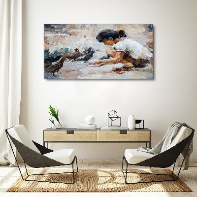 Obraz Canvas Dzieciństwo wśród ptaków