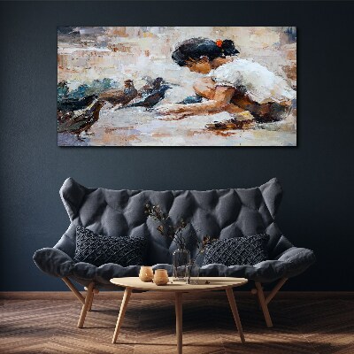 Obraz Canvas Dzieciństwo wśród ptaków
