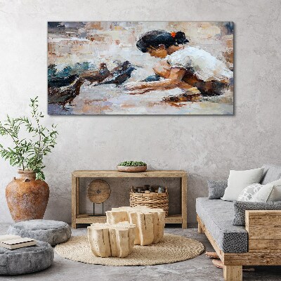 Obraz Canvas Dzieciństwo wśród ptaków