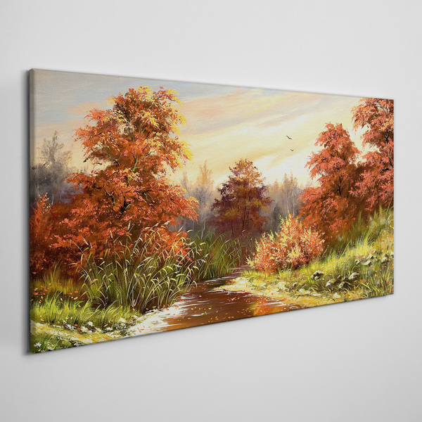 Obraz Canvas Jesienna sceneria z rzeką