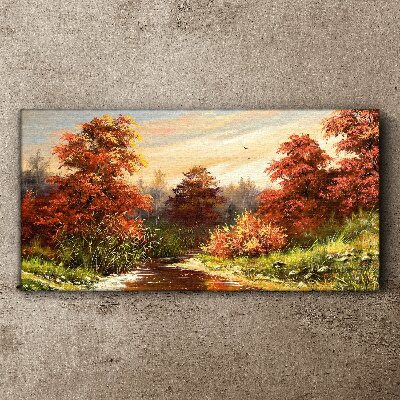 Obraz Canvas Jesienna sceneria z rzeką