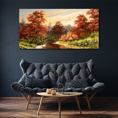 Obraz Canvas Jesienna sceneria z rzeką