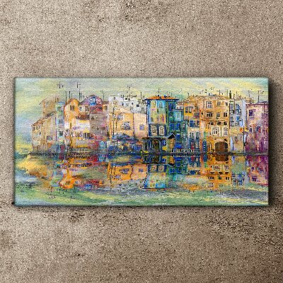 Obraz Canvas Abstrakcja Miasto Woda