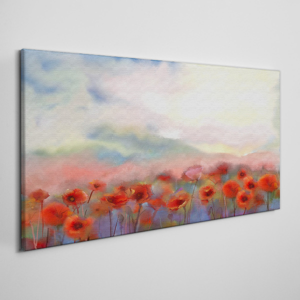 Obraz Canvas Kwiatowy pejzaż w pastelowych barwach