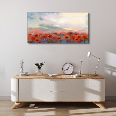 Obraz Canvas Kwiatowy pejzaż w pastelowych barwach