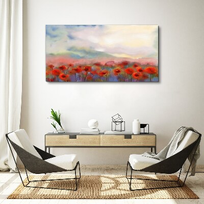 Obraz Canvas Kwiatowy pejzaż w pastelowych barwach