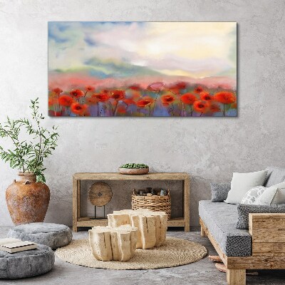 Obraz Canvas Kwiatowy pejzaż w pastelowych barwach