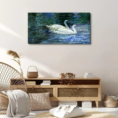Obraz Canvas jezioro ptaki łabędzie woda