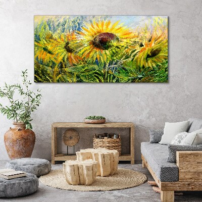 Obraz Canvas Słoneczniki w letnim słońcu