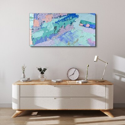 Obraz Canvas Abstrakcyjne pejzaże w pastelowych kolorach