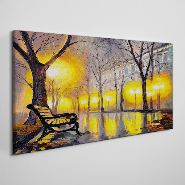 Obraz Canvas Złote światła w parku