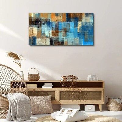 Obraz Canvas Abstrakcyjna mozaika niebieskich tonów
