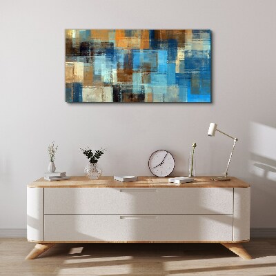 Obraz Canvas Abstrakcyjna mozaika niebieskich tonów