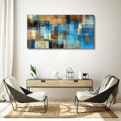 Obraz Canvas Abstrakcyjna mozaika niebieskich tonów