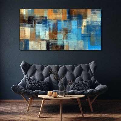 Obraz Canvas Abstrakcyjna mozaika niebieskich tonów
