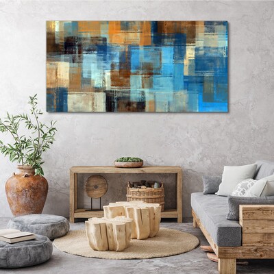 Obraz Canvas Abstrakcyjna mozaika niebieskich tonów