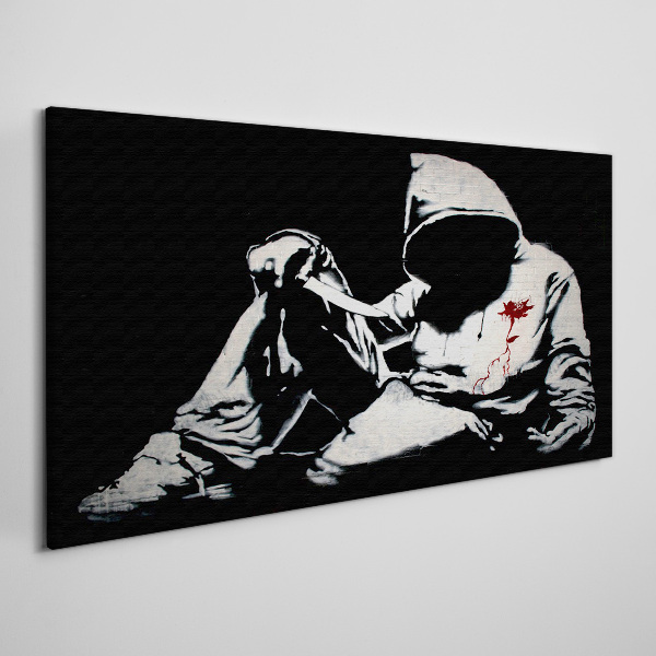 Obraz na Płótnie Mężczyzna z nożem Banksy